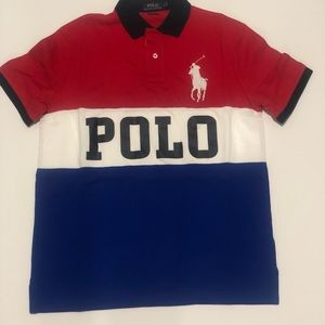 Polo Ralph Lauren Big Pony Block Letter Polo Shirt